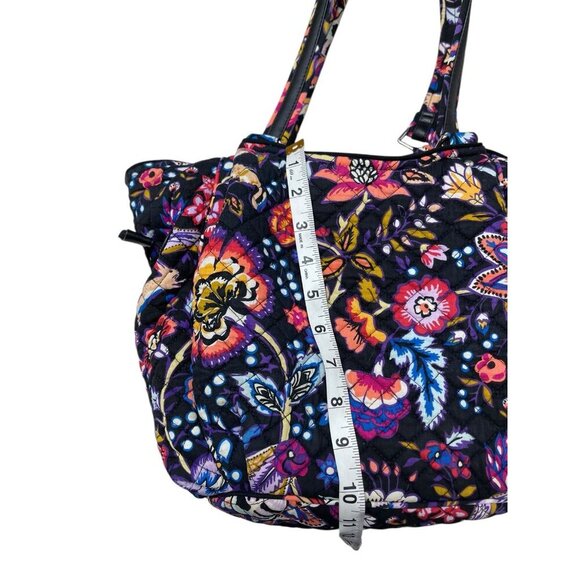Vera Bradley Glenna Shoulder Bag Floral Medium Leather Details Multiple Pockets - Picture 10 of 12